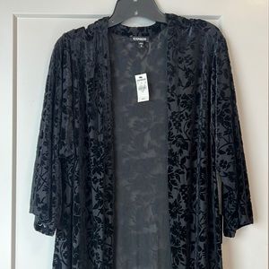 Express Floral Velvet Duster Size M